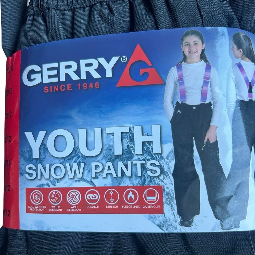 Gerry Weber Youth Snow Pants in Black with Purple Accents